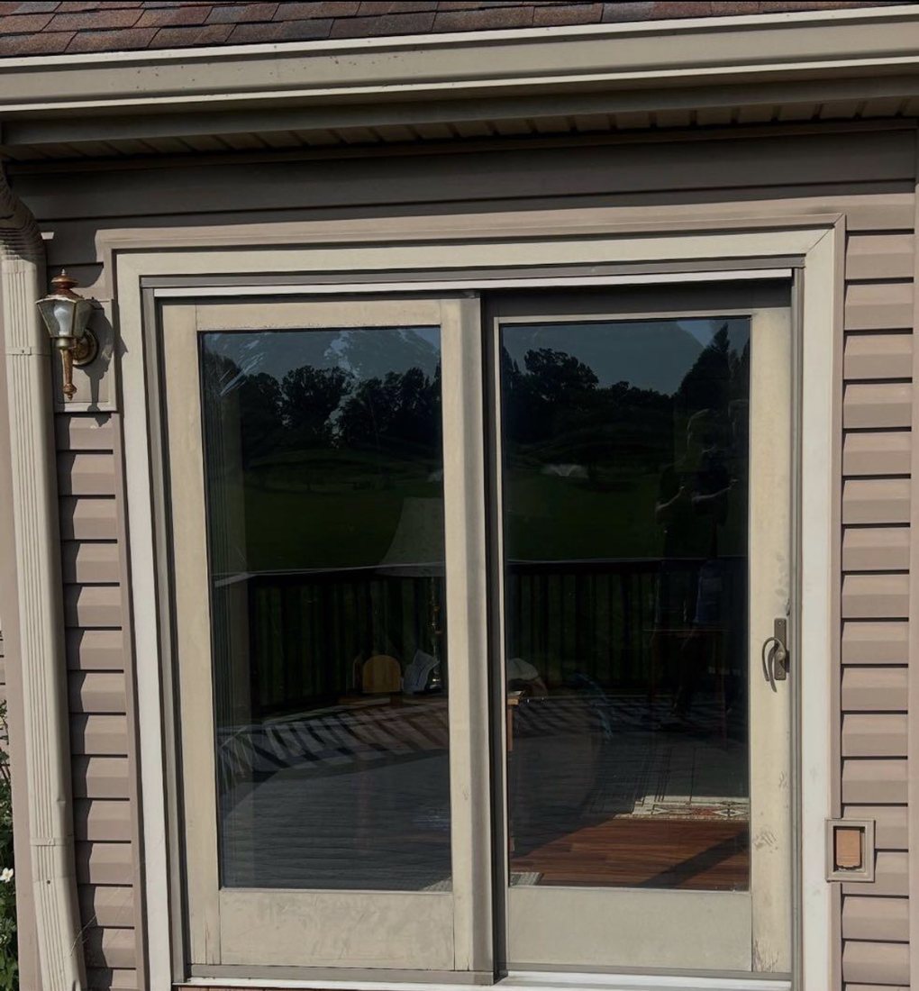 home before, with a worn sliding patio door